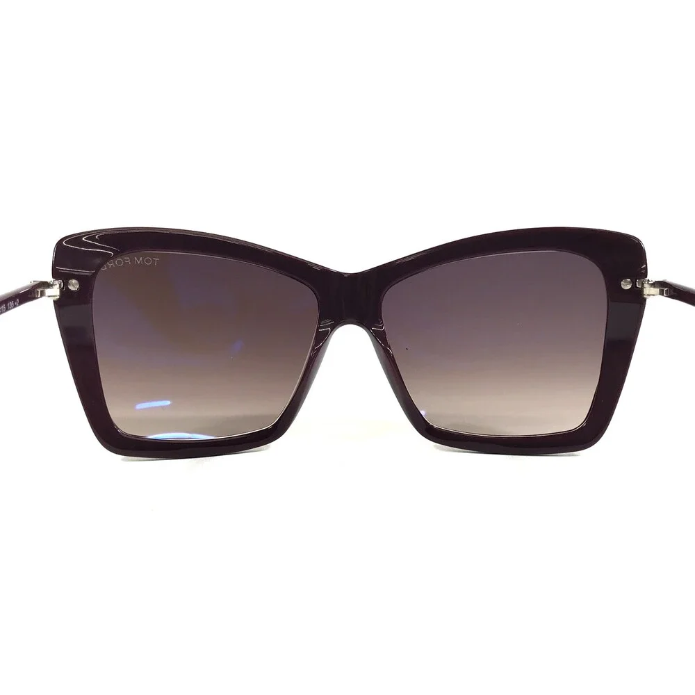 Tom Ford Sunglasses Leah TF849 83T Shiny Purple Frames w/ Purple Gradient Lenses
